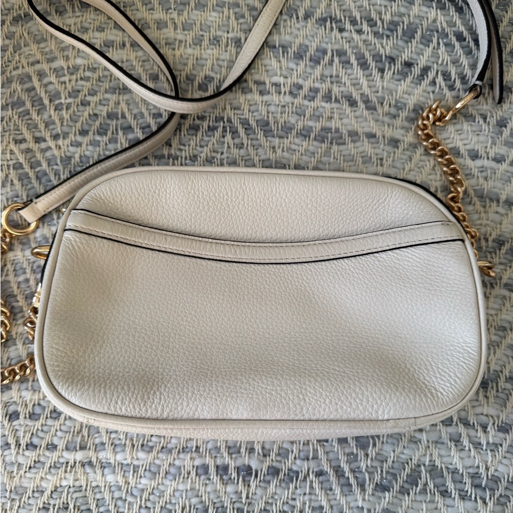 Coach cream leather small shoulder bag